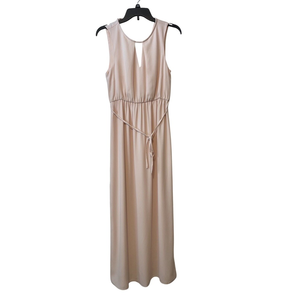 Forever 21‎ Sz XS Light Soft Pink sleeveless maxi dress Flowy Fairy Coquette